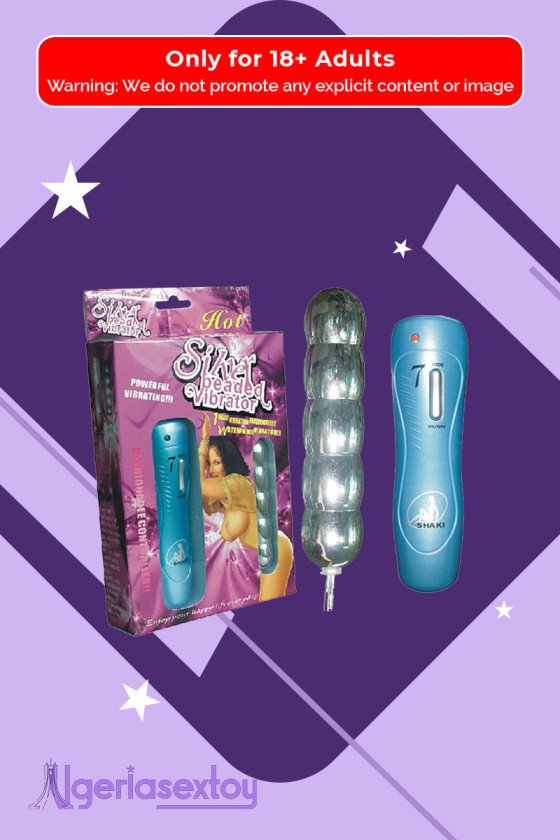 Silver Beaded Anal Vibrator-BIG AD-011