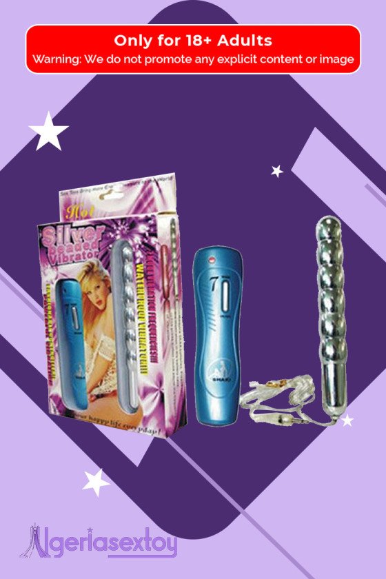 Silver Beaded Anal Vibrator AD-012