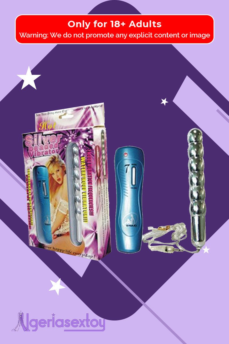 Silver Beaded Anal Vibrator AD-012